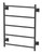 Radii Towel Ladder 4Bar 550mm x 740mm with Square Plate Matte Black [156232]