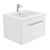 Dolce 600 Ceramic Moulded Basin-Top + Manu Gloss White Cabinet Wall-Hung 3 Tap Hole [197534]