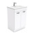Dolce 600 Ceramic Moulded Basin-Top + Unicab Gloss White Cabinet on Kick Board No Tap Hole [197538]