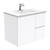 Dolce 750 Ceramic Moulded Basin-Top + Fingerpull Gloss White Cabinet Wall-Hung 1 Door 2 Right Drawer 3 Tap Hole [197563]