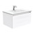 Dolce 750 Ceramic Moulded Basin-Top + Manu Gloss White Cabinet Wall-Hung 2 Internal Drawer No Tap Hole [197564]