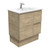 Dolce 750 Ceramic Moulded Basin-Top + Edge Scandi Oak Cabinet on Kick Board 1 Door 2 Left Drawer 1 Tap Hole [197591]