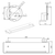 Boston II Glass Shelf 530mm Black [156582]