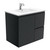 Dolce 750 Ceramic Moulded Basin-Top + Fingerpull Satin Black Cabinet Wall-Hung 1 Door 2 Right Drawer 1 Tap Hole [197626]