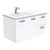 Dolce 900 Left Offset Ceramic Basin-Top + Unicab Gloss White Cabinet Wall-Hung 2 Door 2 Drawer 1 Tap Hole [197663]