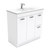 Dolce 900 Ceramic Moulded Basin-Top + Unicab Gloss White Cabinet on Kick Board 2 Door 2 Left Drawer No Tap Hole [197685]