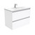 Dolce Ceramic Moulded Basin-Top + Quest Gloss White Cabinet Wall-Hung 900mm 2 Drawer 1 Tap Hole [197698]