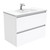 Dolce 900 Ceramic Moulded Basin-Top + Quest Gloss White Cabinet Wall-Hung 2 Drawer 3 Tap Hole [197700]