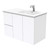 Dolce 900 Right Offset Ceramic Basin-Top + Fingerpull Gloss White Cabinet Wall-Hung 2 Door 3 Drawer 1 Tap Hole [197706]