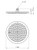 Nx Quil Shower Rose 250mm Round 3Star Chrome [156625]