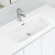 Joli Ceramic Moulded Basin-Top + Amato Scandi Oak Cabinet On Kick with Satin White Solid Side Panels 2 Drawer 900mm 1 Tap Hole [191595]