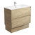 Joli Ceramic Moulded Basin-Top + Amato Scandi Oak Cabinet On Kick Board with Solid Panels 2 Drawer 900mm 1 Tap Hole [191596]