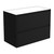 Amato 900 Satin Black Base Cabinet Wall-Hung 2 Drawer [191635]