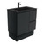 Montana 750 Solid Surface Moulded Basin-Top + Fingerpull Satin Black Cabinet on Kick Board 1DR 2DRW LH 1 Tap Hole [196450]