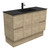 Montana 1200 Solid Surface Moulded Basin-Top + Edge Scandi Oak Cabinet on Kick Board 2 Door 4 Drawer 1 Tap Hole [196386]