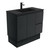Montana 900 Solid Surface Moulded Basin-Top + Fingerpull Satin Black Cabinet on Kick Board 2DR 2DRW RH 1 Tap Hole [196516]