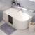 Eleanor Fluted Right-Hand Acrylic Corner Bath 1500mm [299971]