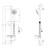 Hand Shower w/Rail 3 Function Chrome 3Star [157900]