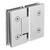 180 Degree Glass to Glass Shower Hinge 10mm Glass  Chrome [300249]
