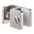 Over-Panel Glass to Glass Fitting 10mm Glass Brushed Nickel [300091]