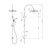 Zen SS316L Twin Shower with Outdoor Shower Hose Brushed Bronze [300304]