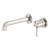 Zen SS316L Wall Basin/Bath Mixer Separate Back Plate 185mm Spout Brushed Nickel [300116]