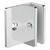 Shower F Bracket 10mm Glass Chrome [300290]