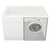 Nugleam All In One Reversible Laundry Unit withOverflow 1200mm White Nth [156570]