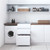 Nugleam Soft Close 2 Drawer Drawer System Laundry Unit 45L Stainless Steel 1 Tap Hole [165953]