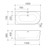 URBANE II 1500 Left Hand Corner Back to Wall Bath with Overflow [300064]