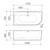 URBANE II 1700 Left Hand Corner Back to Wall Bath with Overflow [300069]