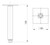 Lexi Ceiling Shower Arm 150mm Chrome [158852]