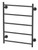 Radii Towel Ladder 5Bar 550mm x 740mm Round Plate Matte Black [158881]