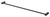 Vivid Slimline Towel Rail Single 800mm Matte Black [158890]