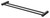 Vivid Slimline Towel Rail Double 600mm Matte Black [158891]