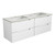Verona Mark Ii Wall Hung V Groove Matte White Finger Pull Cabinet 1500x460x540 Double Bowlmm with Pure White Stone Top with Undermount Basin [300868]