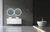 Verona Mark Ii Wall Hung V Groove Matte White Finger Pull Cabinet 1500x460x540 Double Bowlmm with Alpine White Stone Top with Undermount Basin [300964]