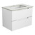Verona Mark Ii Wall Hung V Groove Matte White Finger Pull Cabinet 750x460x540mm with Pure White Stone Top with Undermount Basin [300844]
