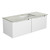 Perla Mark Ii Wall Hung V Groove Matte White Finger Pull Cabinet 1200x460x400mm with Alpine White Stone Top with Undermount Basin [300895]