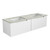Perla Mark Ii Wall Hung V Groove Matte White Finger Pull Cabinet 1500x460x400mm Double Bowl with Snow Stone Top with Undermount Basin [300779]