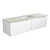 Perla Mark Ii Wall Hung V Groove Matte White Finger Pull Cabinet 1500x460x400mm Single Bowl with Snow Stone Top with Undermount Basin [300909]