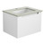 Perla Mark Ii Wall Hung V Groove Matte White Finger Pull Cabinet 600x460x400mm with Cato Stone Top with Undermount Basin [300835]