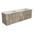 Tuscana Wall Hung Wave Groove Finger Pull Cabinet 1800x460x540mm Double Bowls with Alpine White Stone Top with Undermount Basin [301261]