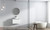 Perla Mark Ii Wall Hung V Groove Matte White Finger Pull Cabinet 600x460x400mm with Pure White Stone Top with Undermount Basin [301027]