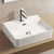 Petra Above Counter Basin 500mm x 420mm x 120mm White 3 Tap Holes [158220]