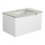 Perla Mark Ii Wall Hung V Groove Matte White Finger Pull Cabinet 750x460x400mm with Snow Stone Top with Undermount Basin [301447]