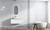 Perla Mark Ii Wall Hung V Groove Matte White Finger Pull Cabinet 900x460x400mm with Pure White Stone Top with Undermount Basin [301308]
