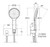 Kaya Hand Shower Soft Square Plate Chrome [301660]