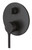 Vivid Slimline Oval SwitchMix Wall Bath & Shower Diverter Mixer Fit-Off Kit Matte Black [288951]