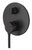 Vivid Slimline Oval SwitchMix Wall Bath & Shower Diverter Mixer Fit-Off Kit Matte Black [288951]